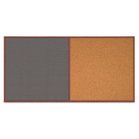 United Visual Products Enclosed Corkboard, 1 Door, 72"x48", 4" Fra, UV3419-BRONZE-AMETHY UV3419-BRONZE-AMETHY